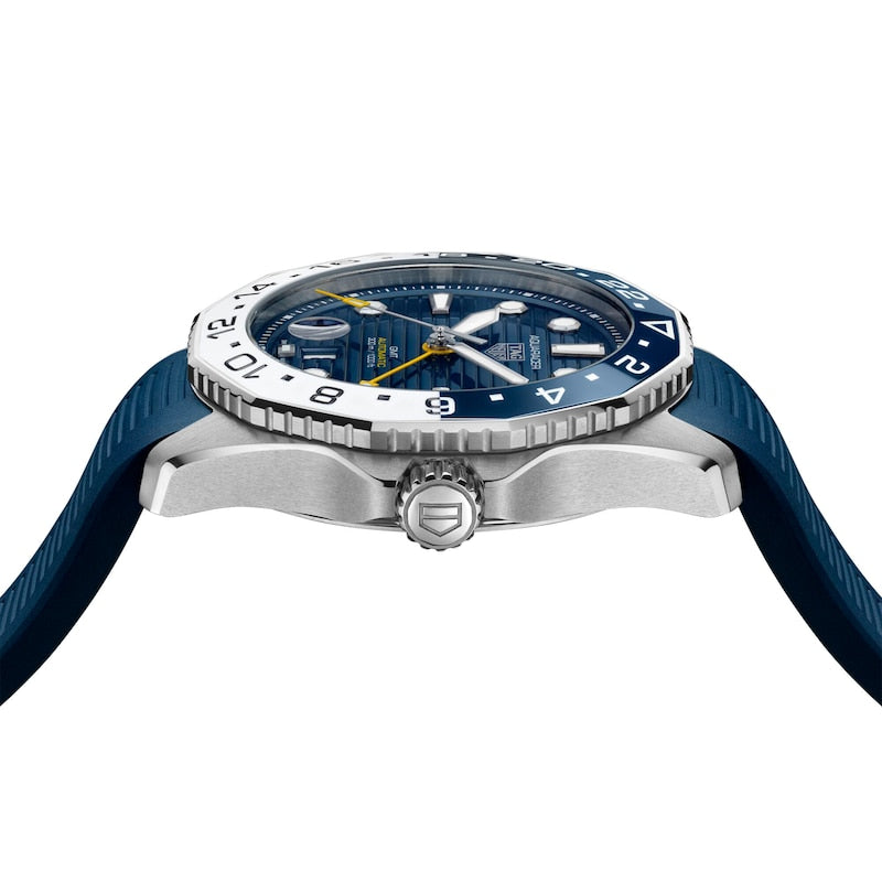 Tag Heuer Aquaracer Professional 300 GMT Automatic Blue Dial Blue Rubber Strap Watch for Men - WBP2010.FT6198 Buy Now By Tag Heuer