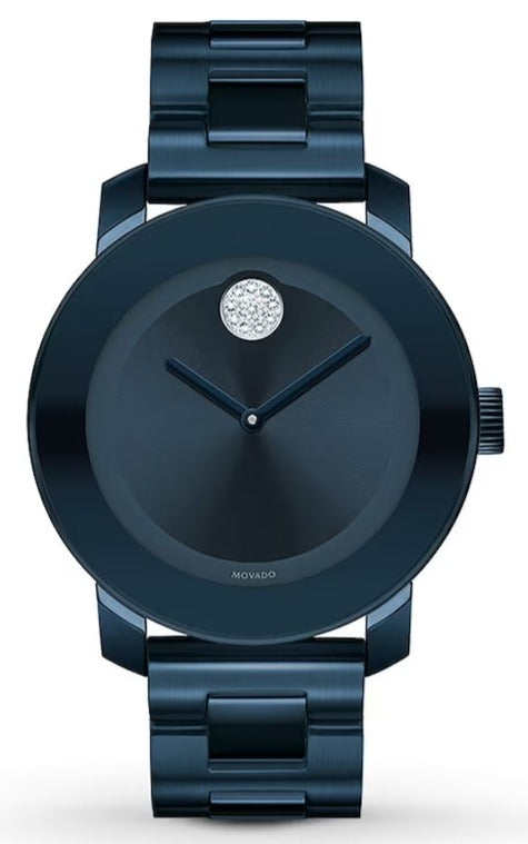 Shop Movado Bold Blue Dial Blue Steel Strap Watch For Women - 3600388 in USA