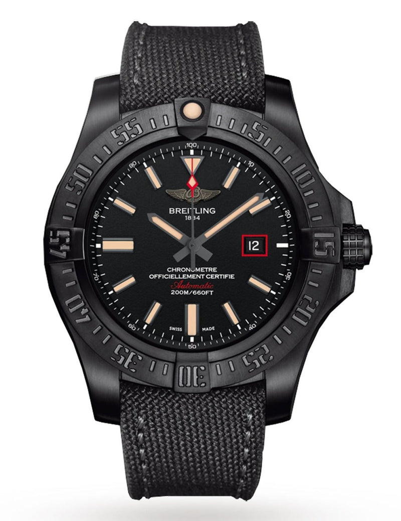 Shop Breitling Avenger Titanium Blackbird 44mm Automatic Mens Watch - V1731110BD74/109W in USA