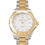 Shop Tag Heuer Aquaracer White Mother of Pearl Dial Watch for Women - WBD1322.BB0320 in USA