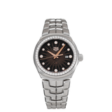 Shop Tag Heuer Link Quartz Diamonds Black Dial Silver Steel Strap Watch for Men - WBC131G.BA0649 in USA