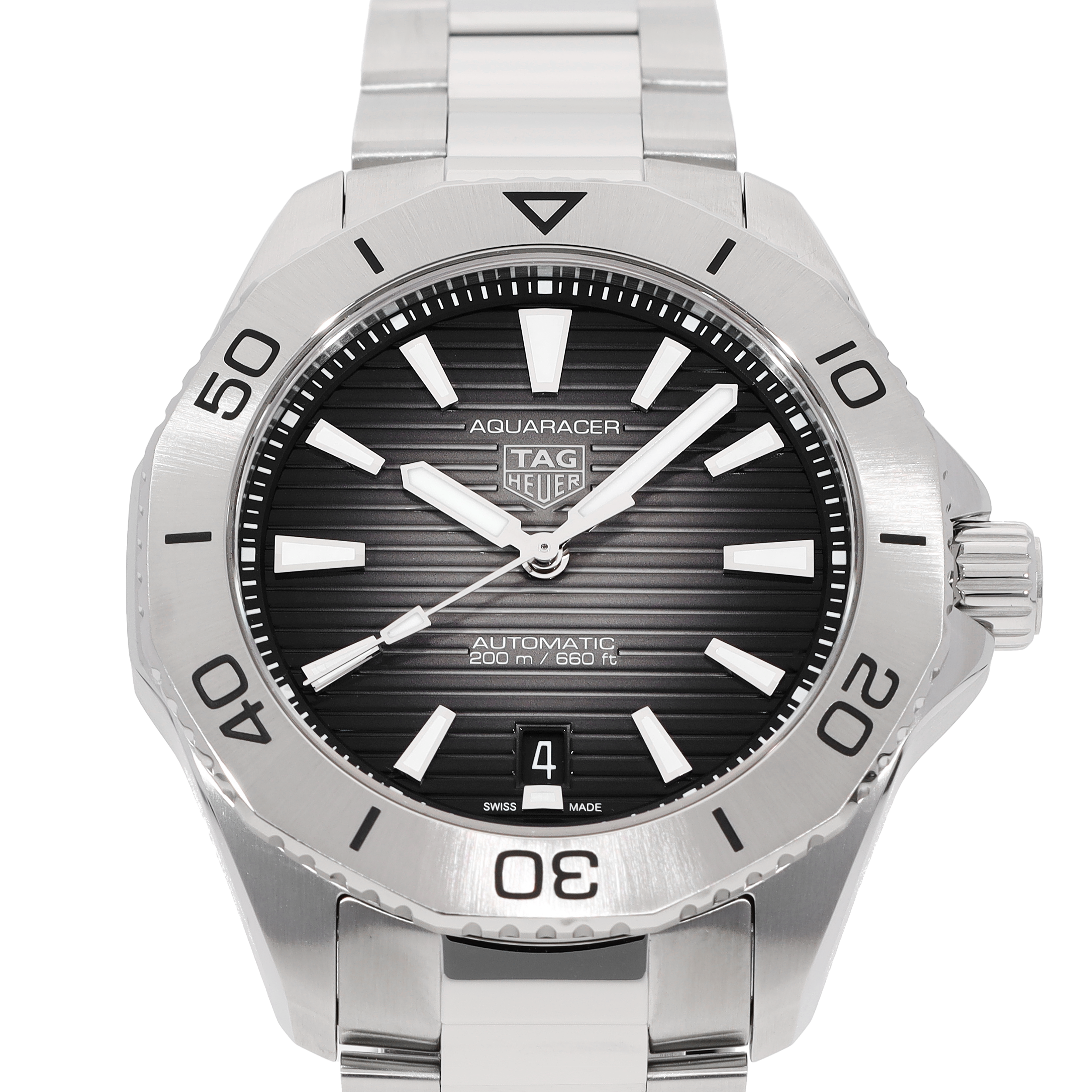 Tag Heuer Aquaracer Professional 200 Automatic Black Dial Silver Steel Strap Watch for Men - WBP2110.BA0627