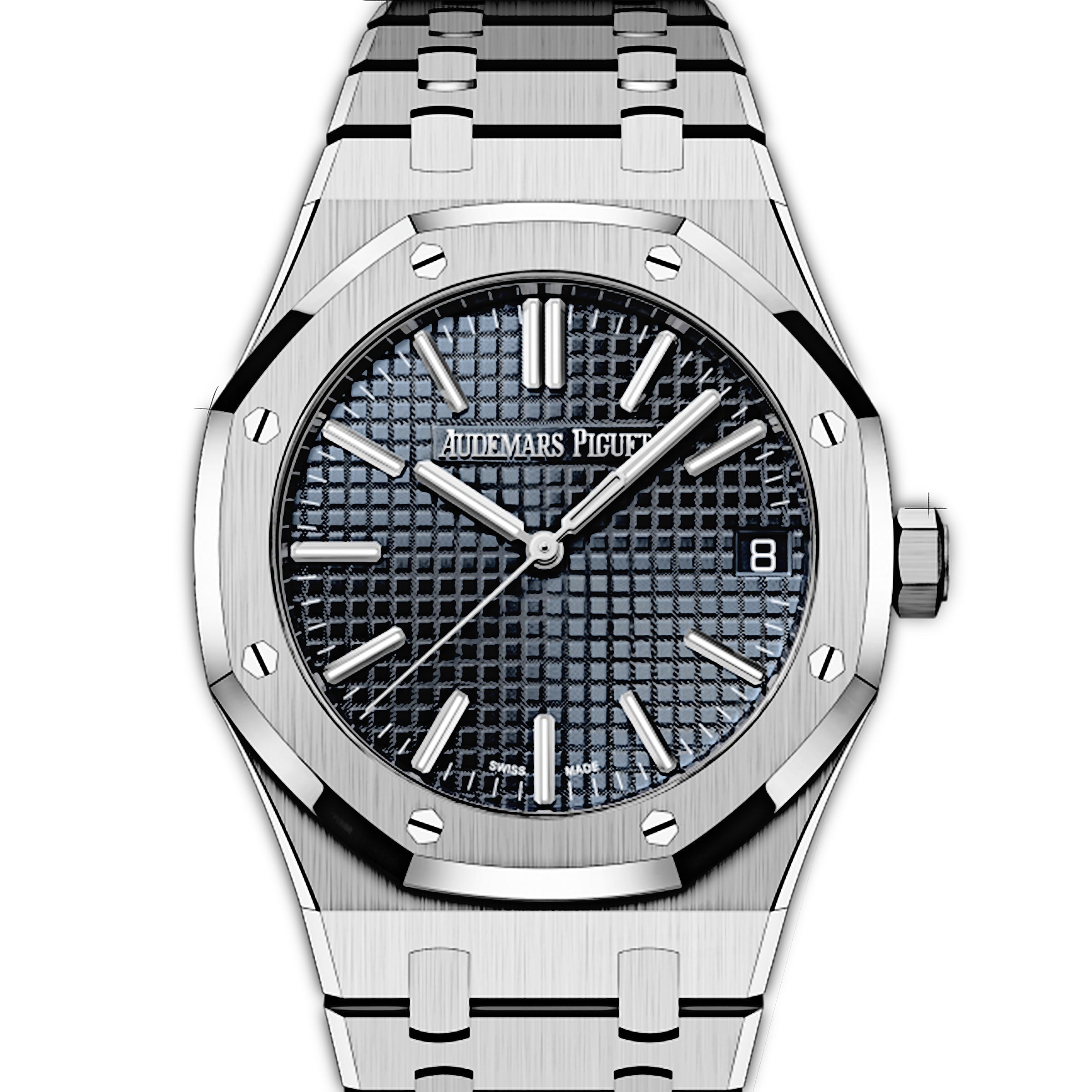 Audemars Piguet Royal Oak 50th Anniversary Automatic Blue Dial Silver Steel Strap Watch for Men - 15510ST.OO.1320ST.01