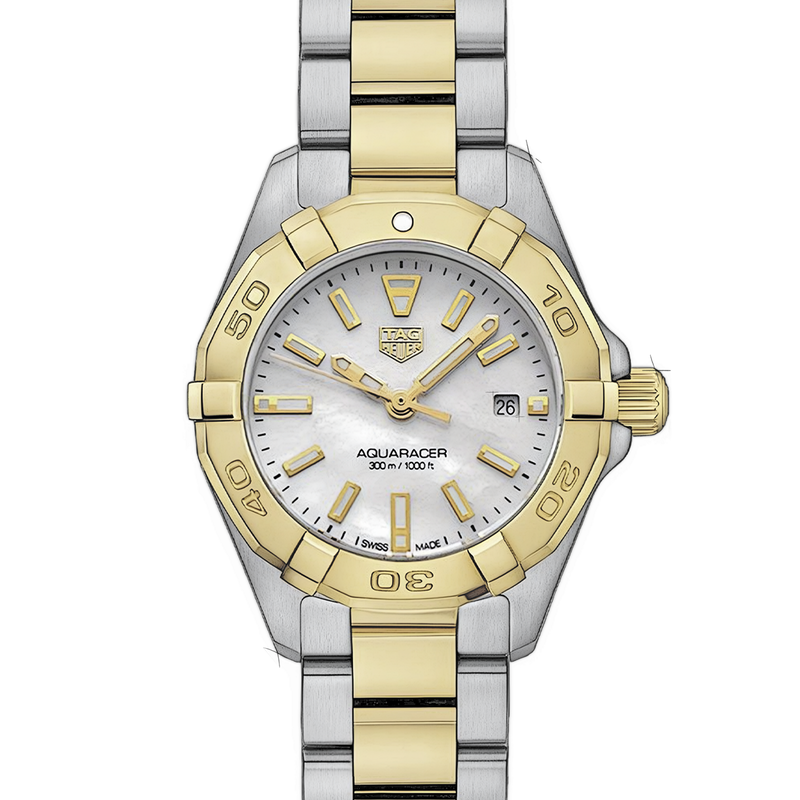 Tag Heuer Aquaracer Mother of Pearl Dial Two Tone Steel Strap Watch for Men - WBD1420.BB0321 Buy Now By Tag Heuer