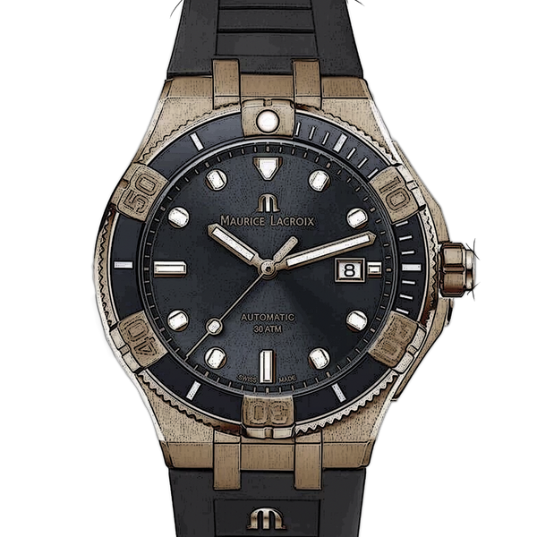 Maurice Lacroix Aikon Venturer Black Dial Black Rubber Strap Watch For Men - AI6058-BRZ0B-330-2 Buy Now By Maurice Lacroix