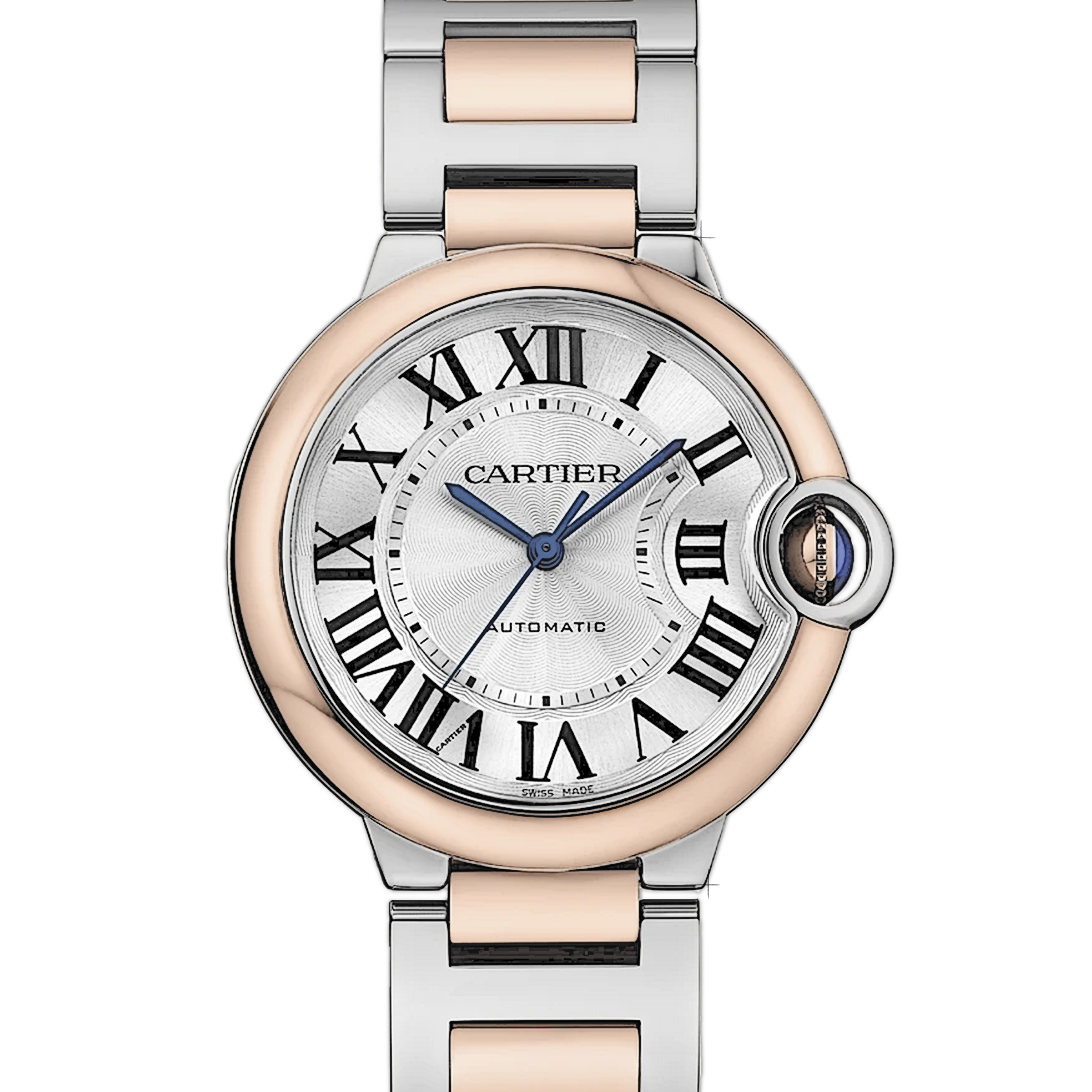 Cartier Ballon Bleu De Cartier Silver Dial Two Tone Steel Strap Watch for Women - W2BB0033