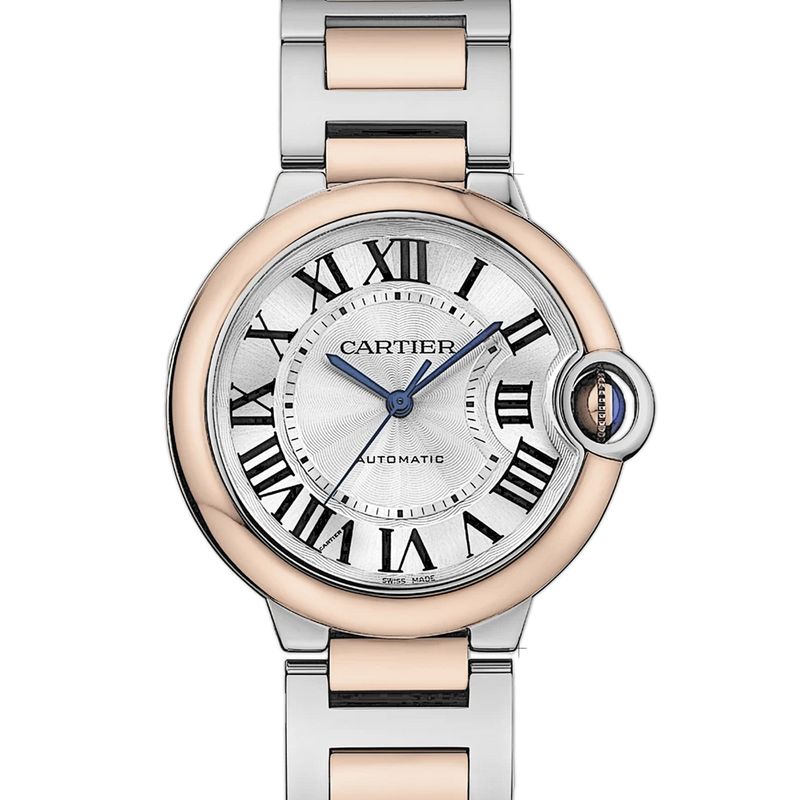 Cartier Ballon Bleu De Cartier Silver Dial Two Tone Steel Strap Watch for Women - W2BB0033