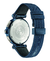 Shop Versace Aion Chronograph Blue Dial Blue Leather Strap Watch for Men - VBR070017 in USA