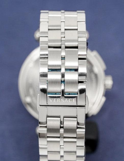 Versace Aion Chronograph Black Dial Silver Steel Strap Watch for Men - VBR080017 Buy Now By Versace