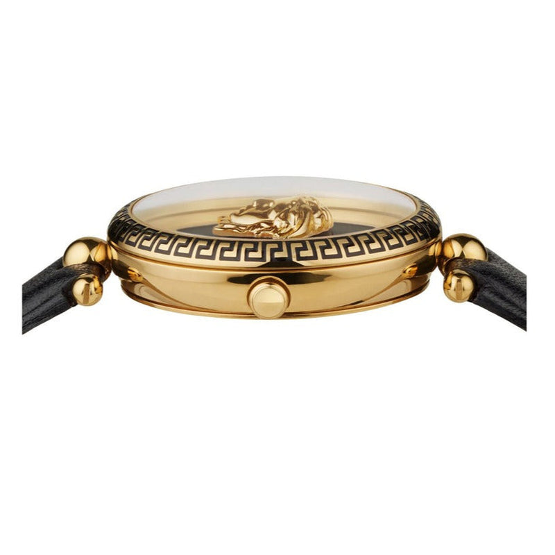 Versace Palazzo Empire Black Dial Black Leather Strap Watch for Women - VCO020017 Buy Now By Versace