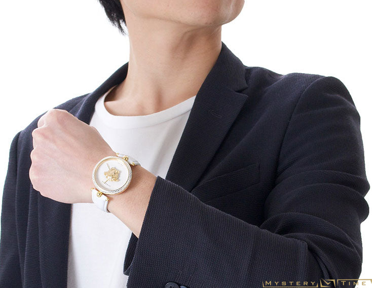 Versace Palazzo Empire White Dial White Leather Strap Watch for Women - VCO040017 Buy Now By Versace