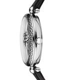 Versace Palazzo Empire Black Dial Black Leather Strap Watch for Women - VCO060017
