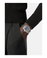 Versace Greca Time Quartz Black Dial Silver Steel Strap Watch For Men - VE3K00322 Buy Now By Versace