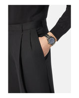Versace Greca Time Quartz Black Dial Grey Steel Strap Watch for Men - VE3K00622 Buy Now By Versace