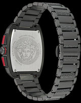 Versace Dominus Chronograph Quartz Black Dial Black Steel Strap Watch For Men - VE6H00623 Buy Now By Versace