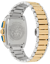 Versace Dominus Chronograph Blue Dial Two Tone Steel Strap Watch For Men - VE6H00723 Buy Now By Versace