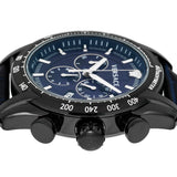 Versace V-Ray Chronograph Quartz Blue Dial Black Leather Strap Watch For Men - VEDB00418 Buy Now By Versace