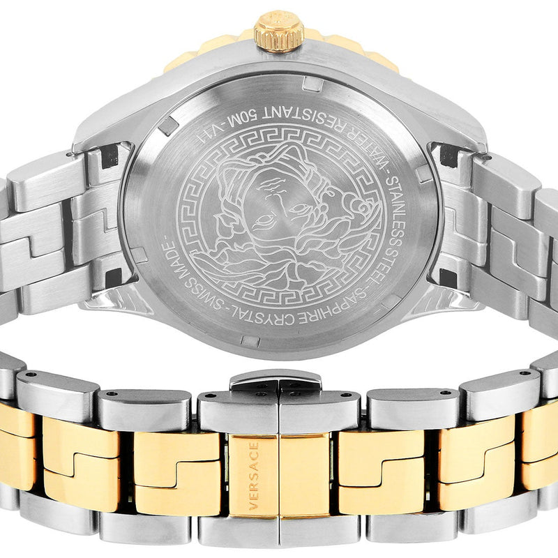 Versace Hellenyium Quartz Brown Dial Two Tone Steel Strap Watch For Men - V11040015 Buy Now By Versace