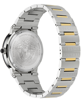 Versace Greca Logo Moonphase Black Dial Two Tone Steel Strap Watch for Men - VE7G00223 Buy Now By Versace