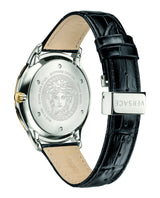 Versace Univers Beige Dial Black Leather Strap Watch for Men - VEBK00218 Buy Now By Versace