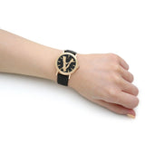 Versace Virtus Quartz Black Dial Black Leather Strap Watch for Women - VEHC00119 Buy Now By Versace