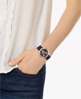 Versace Virtus Quartz Blue Dial Blue Leather Strap Watch for Women - VEHC00419 Buy Now By Versace