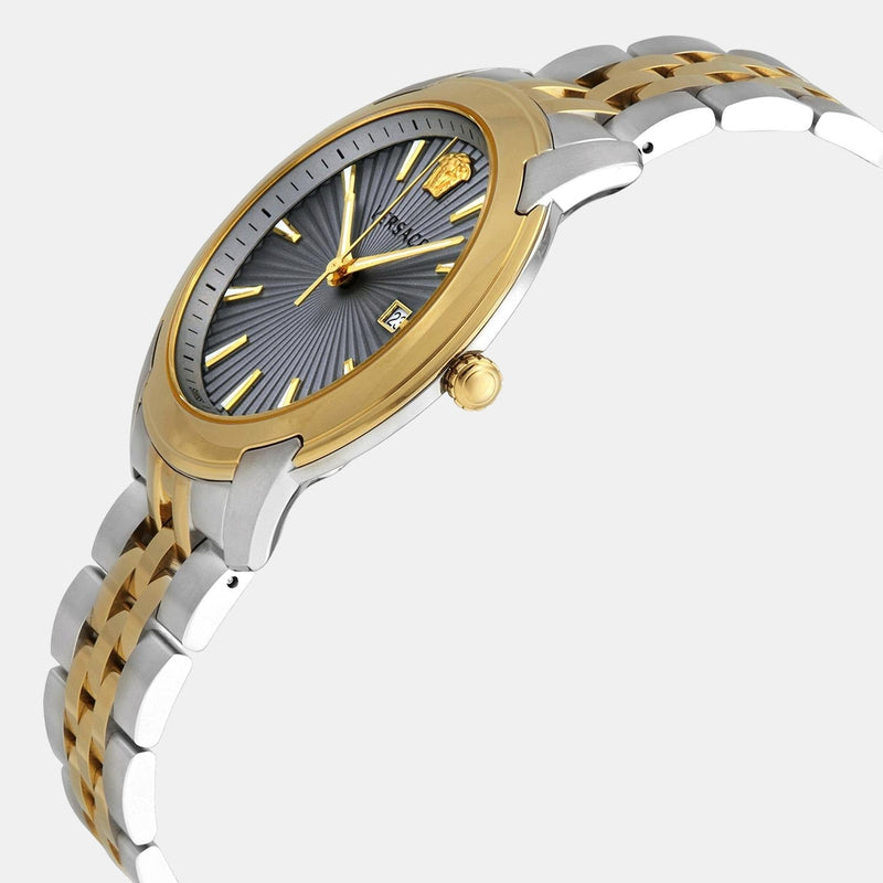 Versace V-Urban Quartz Silver Dial Two Tone Steel Strap Watch for Men - VELQ00519 Buy Now By Versace