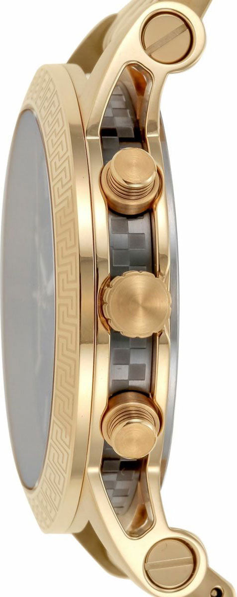 Versace Sport Tech Chronograph Black Dial Gold Steel Strap Watch for Men - VELT00419 Buy Now By Versace