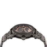 Versace Viamond Quartz Black Dial Grey Steel Strap Watch For Men - VEPO00520 Buy Now By Versace