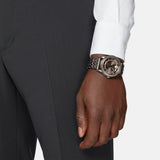 Versace Viamond Quartz Black Dial Grey Steel Strap Watch For Men - VEPO00520 Buy Now By Versace