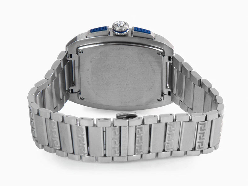 Versace Dominus Chronograph Blue Dial Silver Steel Strap Watch For Men - VE6H00423 Buy Now By Versace