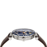 Versace Greca Sport Analog Blue Dial Brown Leather Strap Watch For Men - VEZ300121 Buy Now By Versace