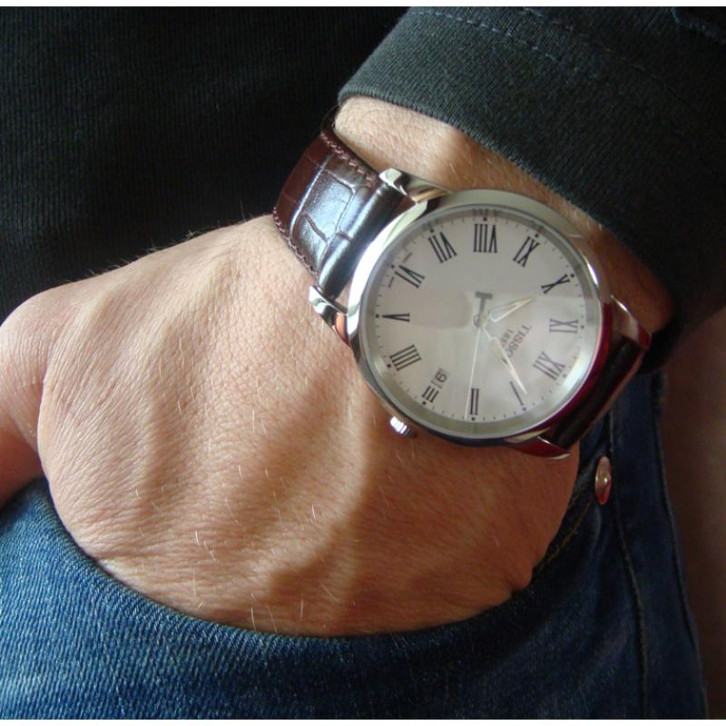 Tissot T Classic Dream White Dial Brown Leather Strap Watch for Men - T033.410.16.013.01 Buy Now By Tissot