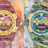 Versace Icon Active Chronograph Blue Dial Green Rubber Strap Watch For Men - VEZ701322 Buy Now By Versace