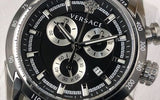 Versace V Ray Chronograph Quartz Black Dial Black Leather Strap Watch For Men - VE2I00121 Buy Now By Versace