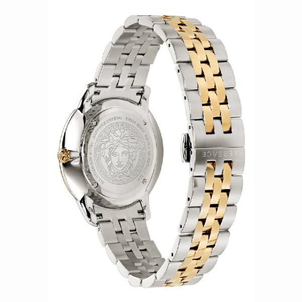 Versace V-Urban Quartz Silver Dial Two Tone Steel Strap Watch for Men - VELQ00519 Buy Now By Versace