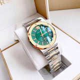 Versace Hellenyium Quartz Green Dial Silver Steel Strap Watch For Men - VEVK00420 Buy Now By Versace