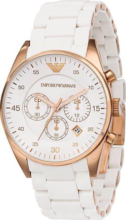 Emporio Armani Sportivo White Dial White Rubber Strap Watch For Men - AR5919 Buy Now By Emporio Armani