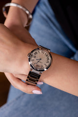 Shop Cartier Ballon Bleu De Cartier Silver Dial Silver Steel Strap Watch for Women - W69011Z4 in USA