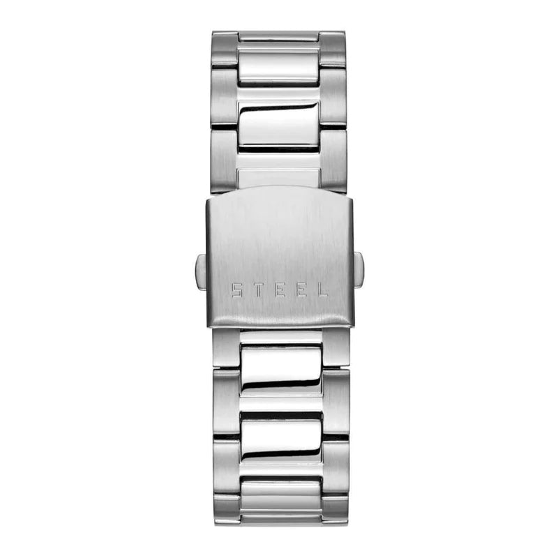 Guess Exec Quartz Silver Dial Silver Steel Strap Watch for Men - W0075G3 Buy Now By Guess