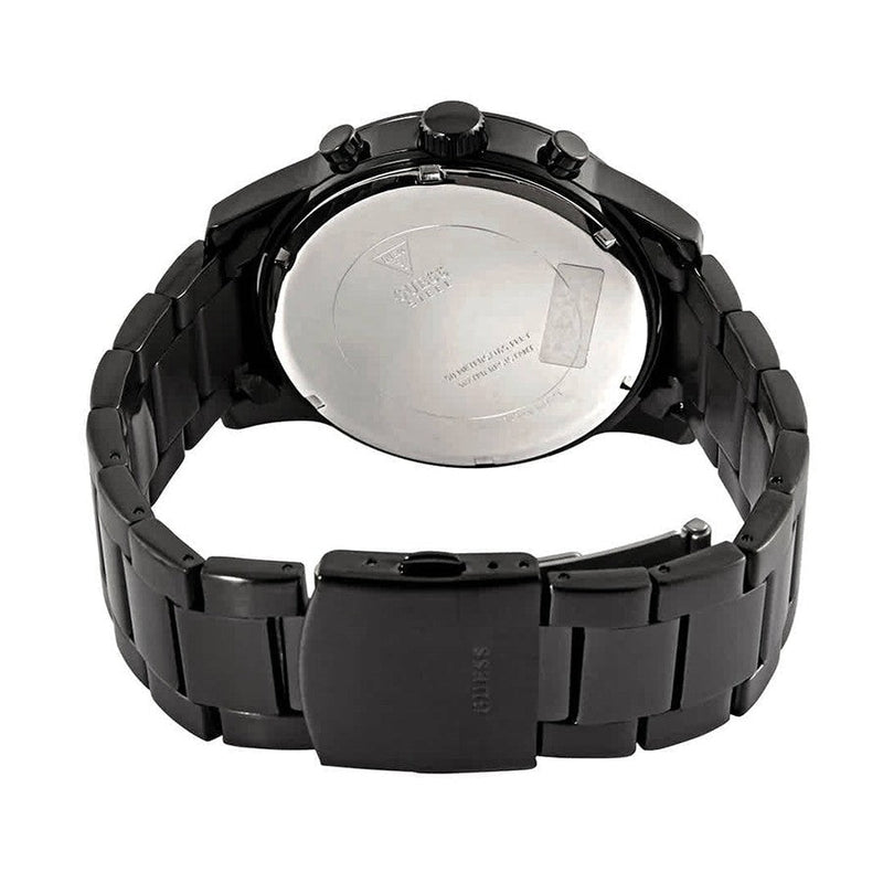 Guess Atlas Chronograph Black Dial Black Steel Strap Watch For Men - W0668G5 Buy Now By Guess