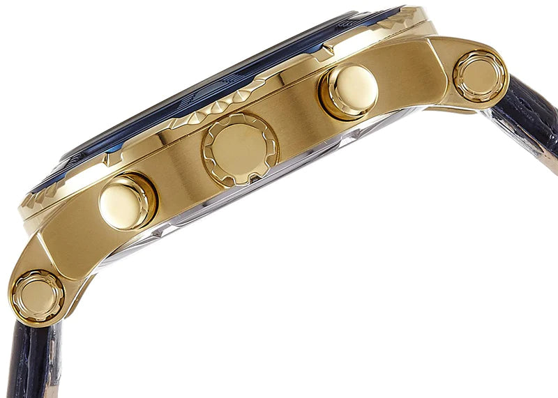 Guess Pinnacle Chronograph Quartz Blue Dial Blue Leather Strap Watch For Men - W0673G2 Buy Now By Guess