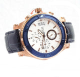 Shop Guess Pinnacle Chronograph White Dial Blue Leather Strap Watch For Men - W0673G6 in USA