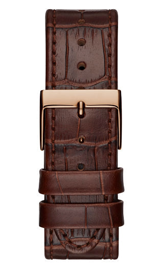 Guess Limelight Analog White Dial Brown Leather Strap Watch For Women - W0775l14 Buy Now By Guess