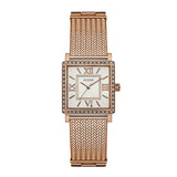 Guess Highline Off White Dial Rose Gold Stainless Steel Mesh Strap Watch For Women - W0826L3 Buy Now By Guess