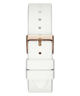 Guess G Twist White & Gold Dial White Silicone Strap Watch For Women - W0911L5 Buy Now By Guess