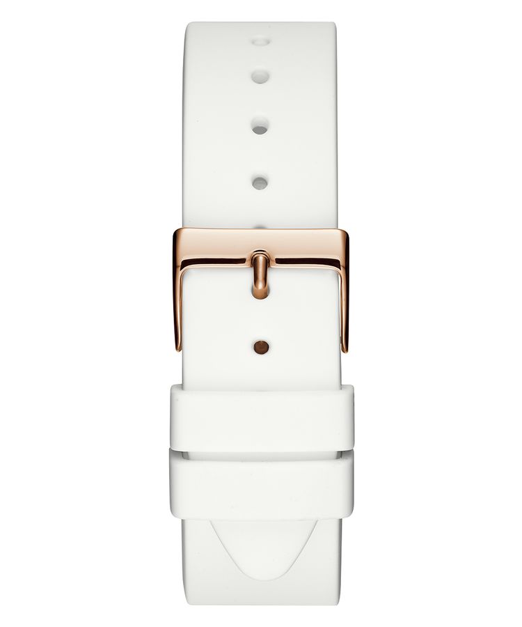 Guess G Twist White & Gold Dial White Silicone Strap Watch For Women - W0911L5 Buy Now By Guess