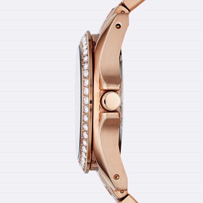 Fossil Blue Dive Three Hand Green Dial Rose Gold Steel Strap Watch For Women - ES5371 Buy Now By Fossil