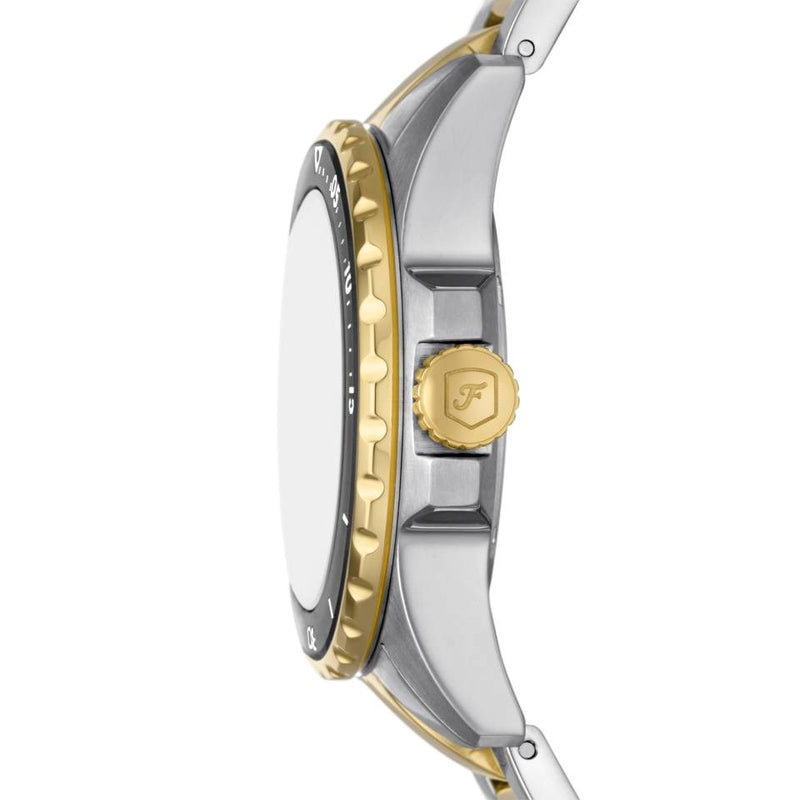 Fossil Blue Dive Three Hand Black Dial Two Tone Steel Strap Watch For Women - ES5349 Buy Now By Fossil