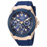 Guess Legacy Chronograph Blue Dial Blue Rubber Strap Watch For Men - W1049G9 Buy Now By Guess
